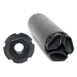 Flow 9K PCC, Suppressor, 9MM, 5.33" Length, 1.47" Diameter, Stainless Steel Construction, 8.5oz, Cerakote Finish, Black, Includes 1/2x28 Direct-Thread Adapter 3699