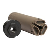 Flow 9K PCC, Suppressor, 9MM, 5.33" Length, 1.47" Diameter, Stainless Steel Construction, 8.5oz, Cerakote Finish, Flat Dark Earth, Includes 1/2x28 Direct-Thread Adapter 3700