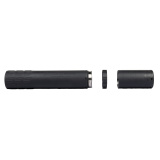 Flow 9 M, Suppressor, 9MM, 8.6" Length, 1.38" Diameter, Titanium Construction, 8.5oz, Cerakote Finish, Black, Includes 1/2x28 Booster Assembly 3870