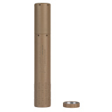 Flow 9 M, Suppressor, 9MM, 8.6" Length, 1.38" Diameter, Titanium Construction, 8.5oz, Cerakote Finish, Flat Dark Earth, Includes 1/2x28 Booster Assembly 3877