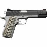 Aegis Elite Custom, 1911, Semi-automatic, Full Size, 45ACP, 5" Barrel, Matte Finish, Black Slide with, Silver Frame, G10 Grips, Fiber Optic Front Sight, 8 Rounds 3000351