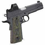 KHX CUSTOM (OI), 1911, Semi-automatic, Full Size, 45ACP, 5" Barrel, Matte Finish, Black, G-10 Grips,Optic Ready, Mounted Holoson HE507C-GR-X2 Optic, 8 Rounds 3000433