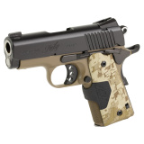 Ultra Covert II Cali, 1911, Semi-automatic, Metal Frame Pistol, Sub-Compact, 45 ACP, 3" Barrel, Carbon Steel Match Grade Barrel, Aluminum, KimPro Finish, Flat Dark Earth, Crimson Trace Laser Grips, Tritium Night Sights, Manual Safety, 7 Rounds, Right Han