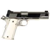 Stainless II, High Polished, Semi-automatic, 1911, Full Size, 38 Super, 5" Barrel, High-Polished Stainless Steel Slide, G10 Bonded Smooth Ivory Grips, 9 Rounds, Manual Safety, White Dot Sights 3200397
