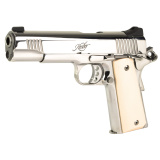 Stainless II, High Polished, Semi-automatic, 1911, Full Size, 38 Super, 5" Barrel, High-Polished Stainless Steel Slide, G10 Bonded Smooth Ivory Grips, 9 Rounds, Manual Safety, White Dot Sights 3200397
