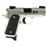 Micro 9, Rapide Frost, Semi-automatic, 1911, Metal Frame Pistol, Compact, 9MM, 3.15" Barrel, Matte Finish, Silver, G10 Grips, Manual Safety, Night Sights, 7 Rounds 3300237