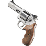 K6S Stainless, Double Action/Single Action, Revolver, Small Frame, 357 Magnum, 4" Barrel, Stainless Steel Match Grade Barrel, Stainless Steel, Brushed Finish, Silver, Rubber Grips, White Dot Sights, Non-Manual Safety, 6 Rounds, California Compliant 34000