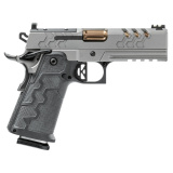 2K11 PRO Stainless, Semi-automatic, 1911, Full Size Pistol, 9MM, 4.25" Bull Barrel, Kimpro Finish, Granite, Coyote PVD Barrel, Kevlar/Carbon Fiber Grips, Fixed Rear Sight, Fiber Optic Front Sight, Optics Ready, RMR Footprint, Ambidextrous Thumb Safety, 1