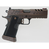 2K11 PRO Royal, Semi-automatic, 1911, Full Size, Steel Frame Pistol, 9MM, 4.25" Barrel, PVD Finish, Bronze, Black DLC Barrel, MJD Composite Grips, Fixed Rear Sight, Fiber Optic Front Sight, Optics Ready, RMR Footprint, Ambidextrous Thumb Safety, 10 Round