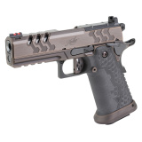 2K11 PRO Royal, Semi-automatic, 1911, Full Size Pistol, 9MM, 4.25" Bull Barrel, PVD Finish, Bronze, Black DLC Barrel, MJD Composite Grips, Fixed Rear Sight, Fiber Optic Front Sight, Optics Ready, RMR Footprint, Ambidextrous Thumb Safety, 19 Rounds, 2 Mag