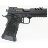 2K11 PRO Comp, Semi-automatic, 1911, Full Size, Steel Frame Pistol, 9MM, 4.25" Compensated Barrel, DLC Finish, Black, Carbon Fiber Grips, Fiber Optic Front Sight with Adjustable Rear Sight, Optic Ready, RMR Footprint, Ambidextrous Thumb Safety, 10 Rounds