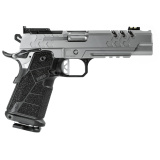 2K11 Comp, Semi-automatic, 1911, Metal Frame Pistol, Full Size, 9MM, 5" Bull Barrel, Matte Finish, Stainless Steel, Integrated Compensator, Black Carbon Fiber Grips, Fiber Optic Front Sight with Adjustable Rear Sight, Optics Ready, RMR Footprint, Ambidex