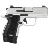 CDS9, Semi-automatic, Metal Frame Pistol, Sub-Compact, 9MM, 3.18" Barrel, Nylon Grip Panels, Optic Ready, Kimpro Finish, Silver, White Dot Front Sight, 2 Magazines, (1)-13 Round and (1)-15 Round 3600007