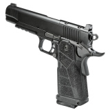 DS Warrior LS, Semi-automatic, Metal Frame Pistol, 1911, Full Size, 9MM, 6" Bushing Barrel with Deep Crown, KimPro Finish, Black, Carbon Fiber Grips, Tritium Front Sight, Optics Ready, Includes C&H RMR Optic Mount, Ambidextrous Thumb Safety, 10 Rounds, 2