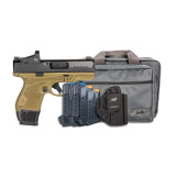 R7 Mako, Semi-automatic, Striker Fired, Polymer Frame Pistol, Compact, 9MM, 3.37" Barrel, Matte Finish, Flat Dark Earth Frame/Black Slide, Crimson Trace Red Dot, Night Sights, 5 Magazines, (1)-13 Round, (3)-15 Round and (1)-11 Round, Includes MFT Holster