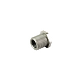 Muzzle thread adapter, 7/16 x 28 to 5/8 x 24