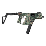 Vector SBR Gen III, Short Barreled Rifle, Semi-automatic, 10MM, 5.5" Threaded Barrel, 9/16X24, Cerakote Finish, Ironwood Delta Camo, Adjustable Folding Stock, Low-Profile Flip-Up Sights, 33 Rounds, 1 Magazine KV10-3SRD00