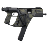 VECTOR SBR Gen III, Semi-automatic, Short Barreled Rifle, 10MM, 5.5" Threaded Barrel, 9/16X24 Thread Pitch, Cerakote Finish, Woodland Delta, Low-Profile Flip-Up Sights, 3-Position Adjustable Folding Stock, 1 Magazine, 33 Rounds KV10-3SWD00