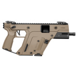 Vector SDP, Gen III, Semi-automatic Pistol, 9MM, 5.5" Threaded Barrel, 1/2X28 Thread Pitch, Matte Finish, Flat Dark Earth, Low-Profile Flip-Up Sights, 1 Magazine, 40 Rounds KV90-3PFD00
