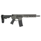IC Direct Impingement Pistol, Semi-automatic, AR, 5.56NATO, 10.5" Barrel, Threaded 1/2X28, Anodized Finish, Tungsten Gray, SBA3 Pistol Brace, M-LOK Handguard, 30 Rounds, 1 Magazine ICDIP5TG10SBA3ML