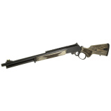 1895 Guide Gun, Large Loop, Lever Action Rifle, 45-70 Government, 19.10" Threaded Barrel, 11/16X24 Thread Pitch, Satin Blued, Gray/Brown Laminate Stock and Forend, Ghost Ring Rear Sight, Tritium Fiber Optic Front Sight, Crossbolt Safety, 6 Round Tubular