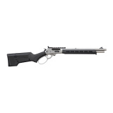 1895, Trapper, Lever Action Rifle, .45-70 Government, 16.17" Cold Hammer Forged Barrel, Threaded 11/16X24, Stainless Finish, Silver, Black Magpul ELG Stock and M-LOK Forend, Skinner Blade Front Sight, Skinner Adjustable Rear Sight, 5 Rounds 70912