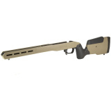 Field Stock, Rifle Chassis, 6061 Aluminum Core, Overmolded Polymer Body, AICS Magazine Compatible, Flat Dark Earth, Fits Howa 1500 Short Action/Weatherby Vanguard Short Action 105826-FDE