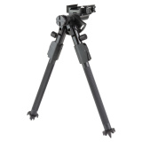 CKYE-Pod Gen3, Single Pull Legs, Height Adjustable 6"-15", Quick Detach ARCA/Picatinny Mount, Spiked Feet, Hard Coat Anodized Finish, Black 114100-BLK