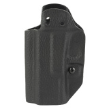 Hybrid Holster, Inside Waistband Holster, Ambidextrous, Fits Glock 19/23/45, Kydex with Leather Shell, Includes 1.5" Belt Attachment, Black H3-GL-1-BLK2