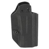 Hybrid Holster, Inside Waistband Holster, Ambidextrous, Fits Glock 19/23/45, Kydex with Leather Shell, Includes 1.5" Belt Attachment, Black H3-GL-1-BLK2