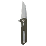 Breslau, Folding Knife, 2.94" Wharncliffe Blade, MVN35 MIM Steel, 7.375" Overall Length, Lug Lock, Bead Blasted Finish, Olive Drab Green Polymer Handle MAG1081-ODG