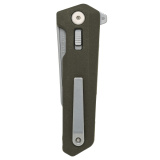 Breslau, Folding Knife, 2.94" Wharncliffe Blade, MVN35 MIM Steel, 7.375" Overall Length, Lug Lock, Bead Blasted Finish, Olive Drab Green Polymer Handle MAG1081-ODG