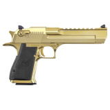 Desert Eagle MK XIX, Single Action, Semi-automatic, Metal Frame Pistol, Full Size, 357 Magnum, 6" Barrel, Nitride Finish, Zirconium Gold, Rubber Grip, Fixed Sights, Ambidextrous Thumb Safety, 9 Rounds, 1 Magazine DE357ZNG