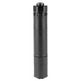 MS-9, Suppressor, 9MM, Stainless Steel and Aluminum Construction, DLC and Cerakote Finish, Black, Includes 1/2-28 Piston MXM-48217