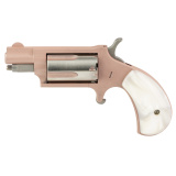 Mini Revolver, Single Action, 22 WMR, 1.125" Barrel, Cerakote Finish, Rose Gold, Pearlite Grips, 5 Rounds NAA-22MS-ROSE