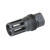 Pig Pen, Flash Hider, 5.56 NATO, Fits AR, 1/2X28 Thread Pitch, Nitride Finish, Black, Long Variant, Includes Shims 05002857