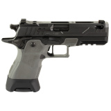 2311 Compact Pro Plus, Single Action, Semi-automatic, Metal Frame Pistol, Compact, 9MM, 4.25" Ported Barrel, Matte Finish, Black, Gray Grip, Extended Magazine Release, Enhanced Trigger, Tritium Night Sights, Optics Ready, 17 Rounds, 5 Magazines, Includes