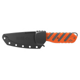 Razor HTX, Folding Knife, Plain Edge, 3.5" Blade Length, Includes (5) Drop Point Blades, (1) Gutting Blade, (1) Saw Blade Pod, Matte Finish, Orange & Gray Rubberized Aluminum Handle HTX35Y-6C