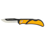 Razor EDC Lite, Folding Knife, Plain Edge, 3" Blades, 420J2 Stainless Steel, Orange and Black Handle, Includes (4) Drop Point Blades RLB30-30C