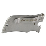 SLIDEWINDER, Folding Knife, Plain Edge, .75" Blade Length, 420J2 Stainless Steel, Black SWK-30C