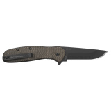 Razor VX2, Folding Knife, Plain Edge, 3" Blade Length, 7.3" Overall Length, 420J2 Stainless Steel, Includes (2) Standard Plain Edge and (1) Partially Serrated Blade, Black Oxide Finish, Green G10 Scales, Stainless Steel Frame/Blade Holder, Reversible Dee