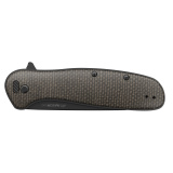 Razor VX2, Folding Knife, Plain Edge, 3" Blade Length, 7.3" Overall Length, 420J2 Stainless Steel, Includes (2) Standard Plain Edge and (1) Partially Serrated Blade, Black Oxide Finish, Green G10 Scales, Stainless Steel Frame/Blade Holder, Reversible Dee