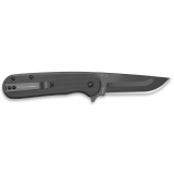 Razor VX3, Folding Knife, Plain Edge, 3" Blade Length, 7.4" Overall Length, 420J2 Stainless Steel, Includes (3) Standard Plain Edge and (1) Partially Serrated Blade, Black Oxide Finish, Black G10 Scales, Ball Bearing System, Stainless Steel Frame/Blade H