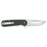 Razor VX3, Folding Knife, Plain Edge, 3" Blade Length, 7.4" Overall Length, 420J2 Stainless Steel, Includes (3) Standard Plain Edge and (1) Partially Serrated Blade, Green Micarta Scales, Ball Bearing System, Stainless Steel Frame/Blade Holder, Reversibl