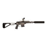 Mini Fix, Bolt Action, 300 Blackout, 8" Barrel, Threaded, Cherry Bomb Muzzle Brake, Aluminum, Gray Color, Side-folding Q Pistol Brace, 10Rd MINIFIX-300BLK-8IN-PISTOL