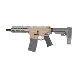 Sugar Weasel| Semi-automatic Pistol, 300 Blackout, 7" Barrel, Flat Dark Earth Finish, Grey SBA3 Brace, 30Rd HB-300BLK-7IN-PISTOL