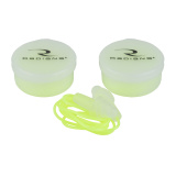 Resistor II Reusable Corded Ear Plug, 3 Pair, High Visiblity, Clear/Green, NRR 27, 4 Flange Tapered Shape FP43HVBP3
