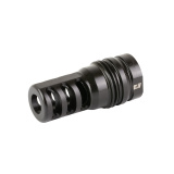 3 Port Brake .338, Muzzle Brake, 5/8X24 Thread Pitch, Matte Finish, Black MB024