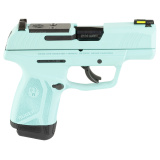 MAX-9, Striker Fired, Semi-automatic, Polymer Frame Pistol, Sub-Compact, 9MM, 3.2" Barrel, Robin's Egg Blue Cerakote, Front TFO Night Sight, Optics Ready, Thumb Safety, 10 Rounds, 2 Magazines 03501