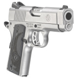 SR1911, Centerfire Pistol, 1911 Officer, 45ACP, 3.6" Barrel, Stainless Slide & Frame, 7Rd, Thumb Safety, Drift Adjustable Novak 3 Dot Sights, 2 Magazines, G10 Grips 06762